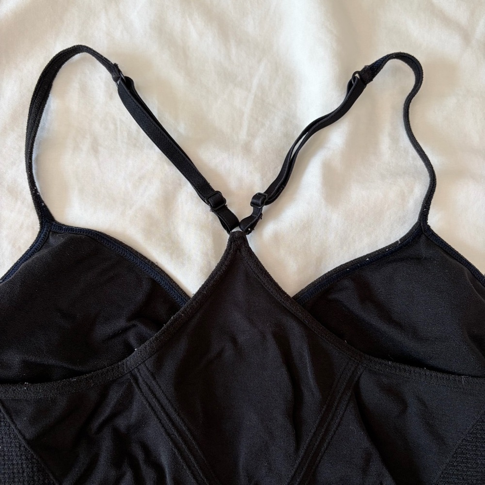 Black Racerback Bralette/Basic Black Bra - Picture 4 of 5